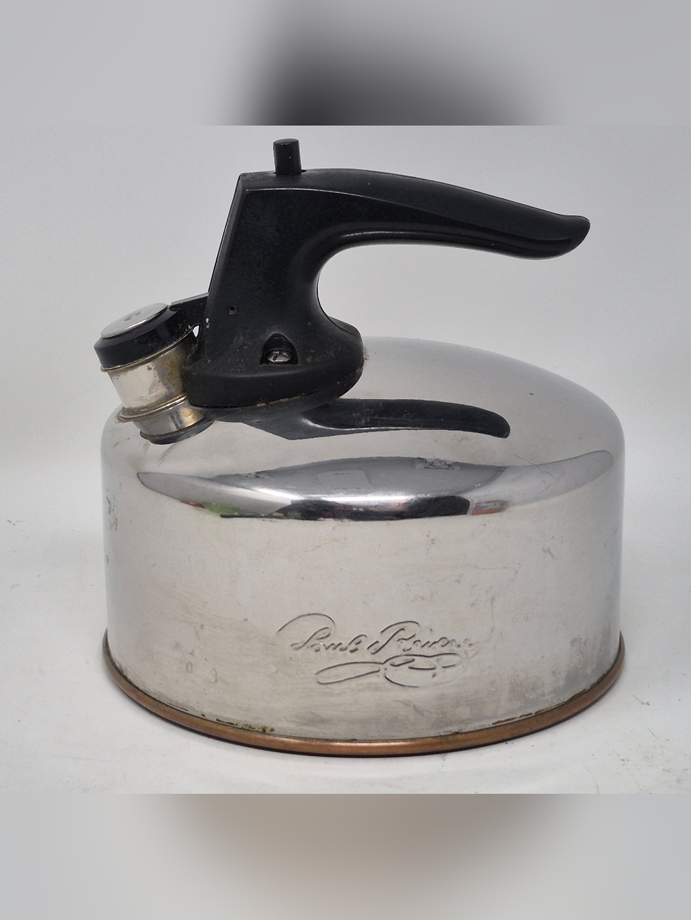 Revere Ware Small Copper Bottom Whistling Tea Kettle Pot Paul Revere